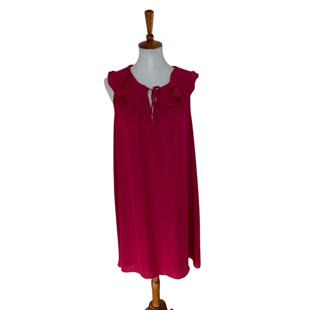 Amanda Uprichard Maternity Knee-Length Ruffled Sundress Pink Size Medium